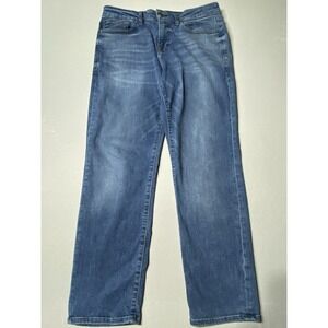 Express Mens Slim Jeans 31x30 Light Wash Stretch Slim Straight Denim